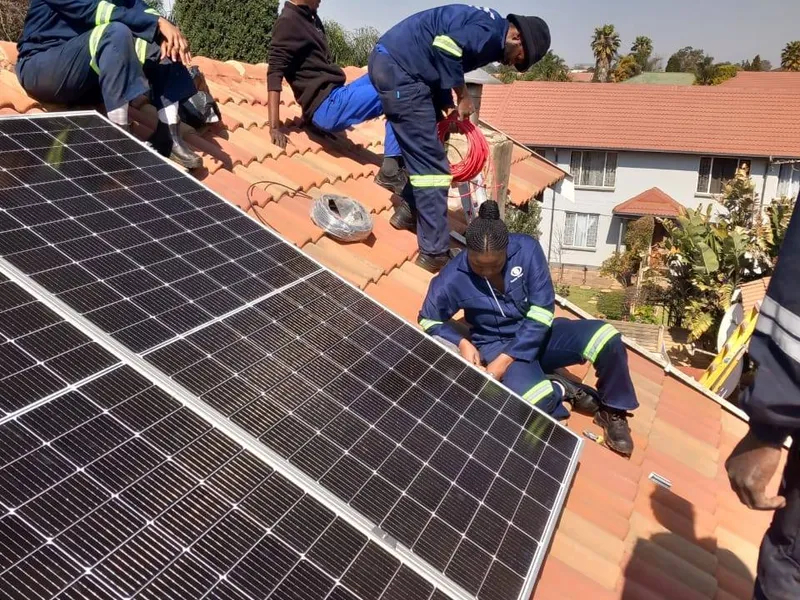 Solar panel installation by Magana Power Solutions